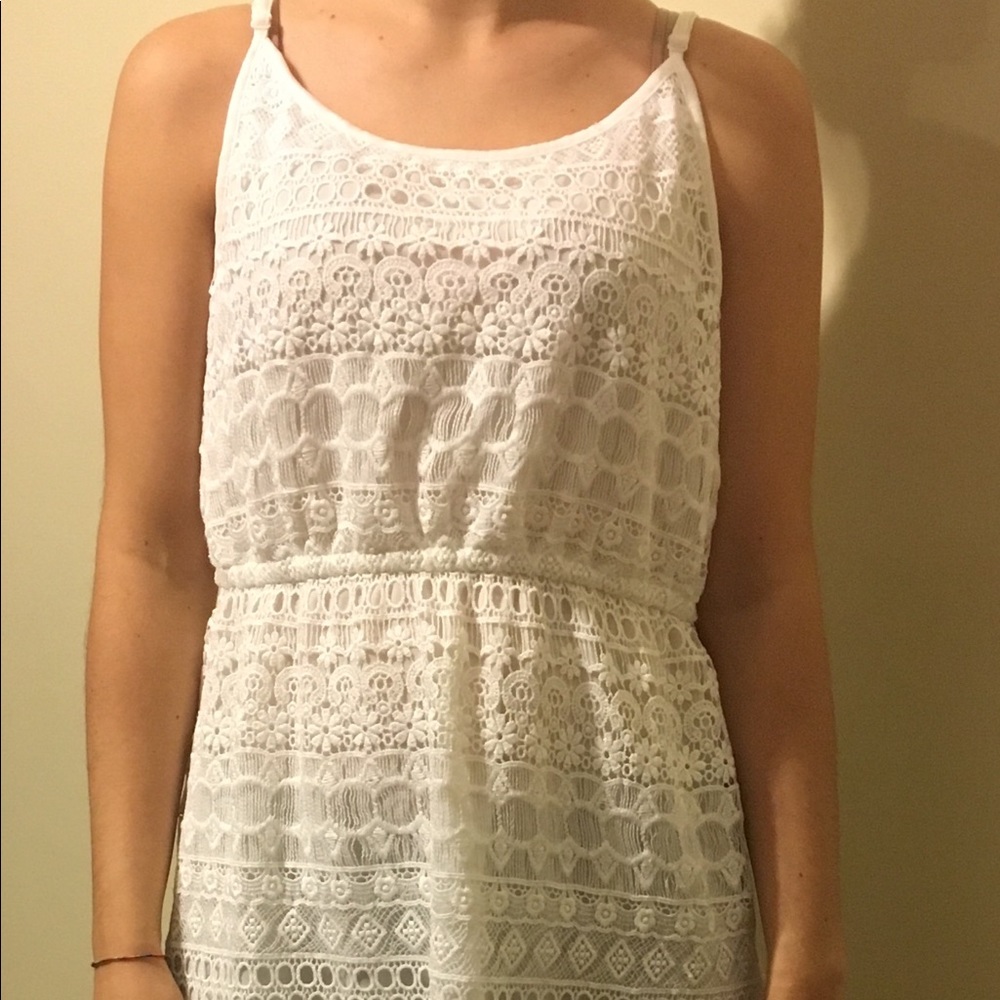 White lace petite summery dress
